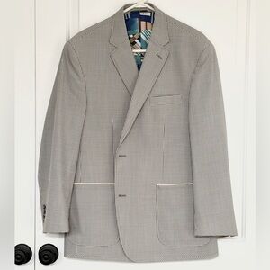 Robert Graham Blazer in Gray and White NWOT